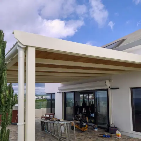White Frame Pergola in Mauritius